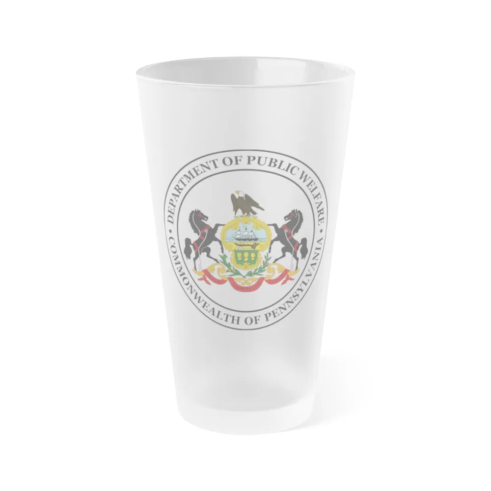 Seal of the Pennsylvania Department of Public Welfare - Frosted Pint Glass 16oz-16oz-Frosted-Go Mug Yourself