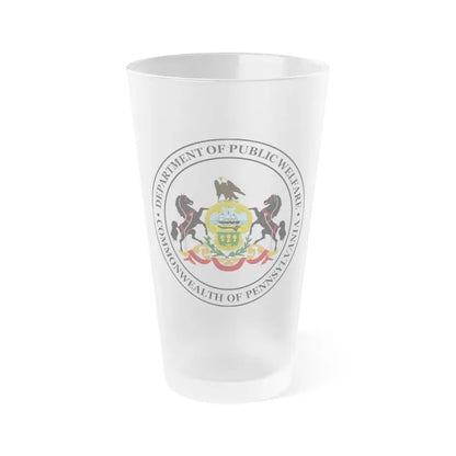 Seal of the Pennsylvania Department of Public Welfare - Frosted Pint Glass 16oz 16oz Frosted - Go Mug Yourself