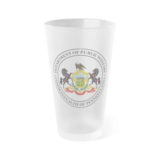 Seal of the Pennsylvania Department of Public Welfare - Frosted Pint Glass 16oz 16oz Frosted - Go Mug Yourself