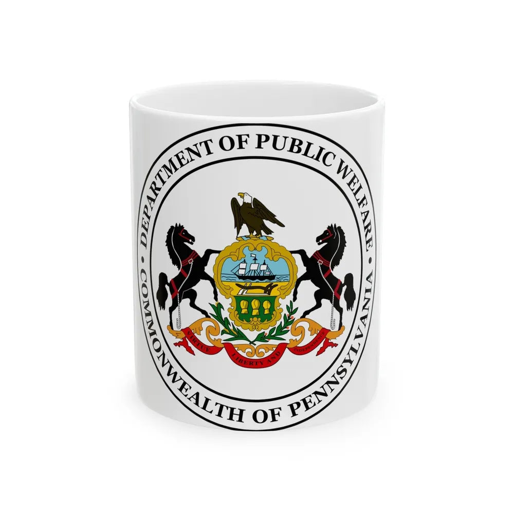 Seal of the Pennsylvania Department of Public Welfare - White Coffee Mug-11oz-Go Mug Yourself