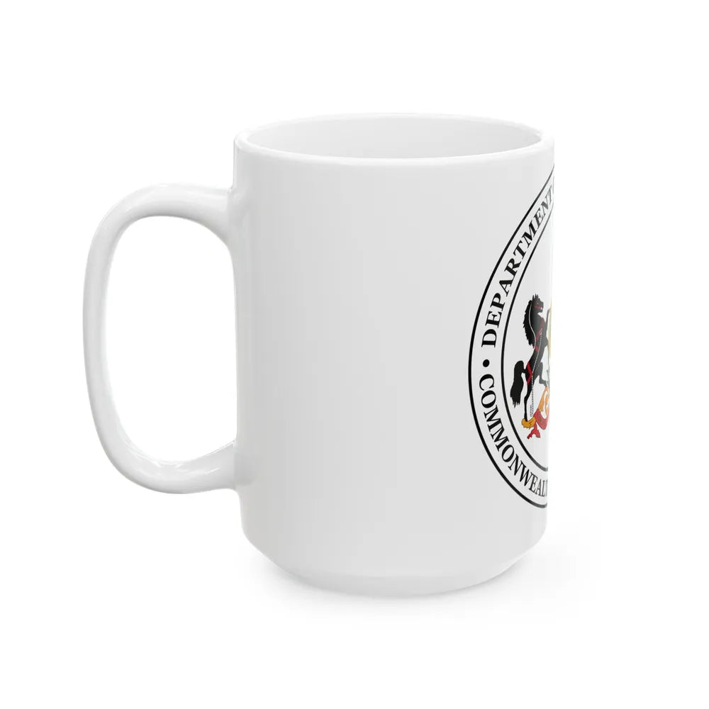 Seal of the Pennsylvania Department of Public Welfare - White Coffee Mug-Go Mug Yourself