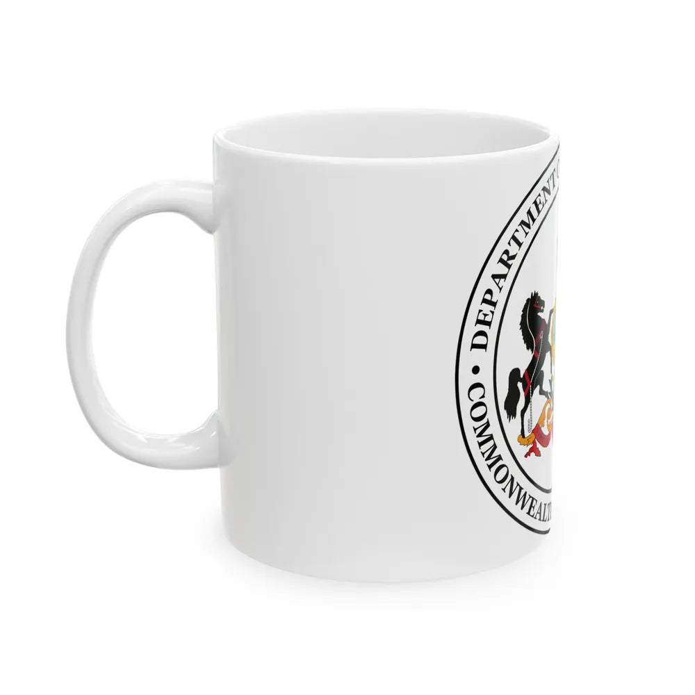 Seal of the Pennsylvania Department of Public Welfare - White Coffee Mug-Go Mug Yourself