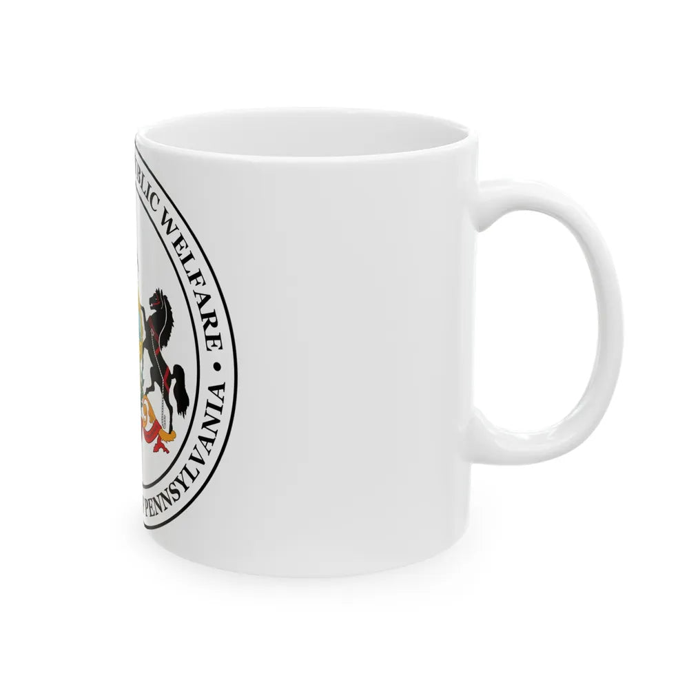 Seal of the Pennsylvania Department of Public Welfare - White Coffee Mug-Go Mug Yourself