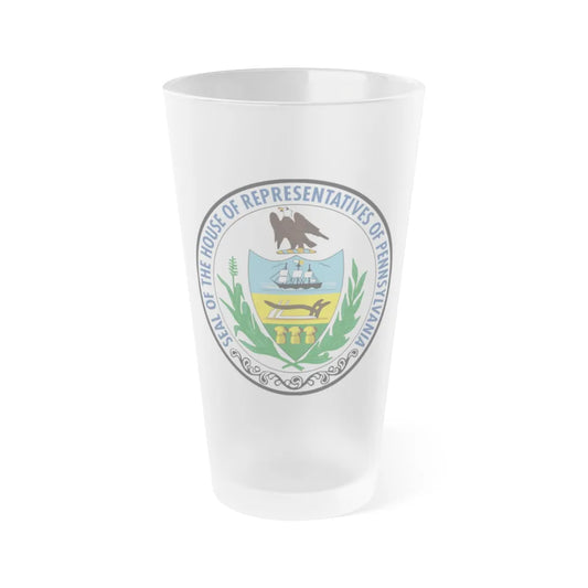 Seal of the Pennsylvania House of Representatives - Frosted Pint Glass 16oz-16oz-Frosted-Go Mug Yourself