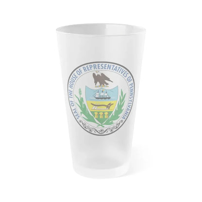 Seal of the Pennsylvania House of Representatives - Frosted Pint Glass 16oz 16oz Frosted - Go Mug Yourself