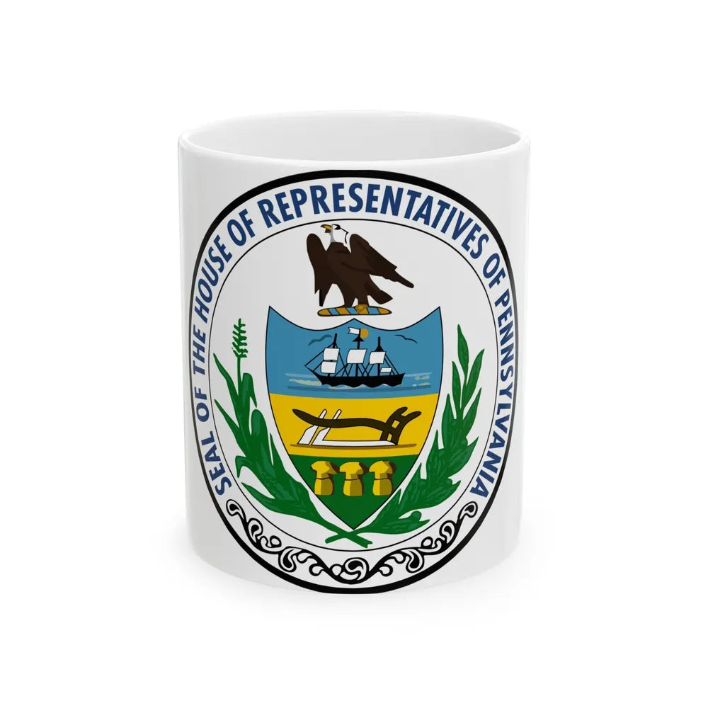 Seal of the Pennsylvania House of Representatives - White Coffee Mug-11oz-Go Mug Yourself