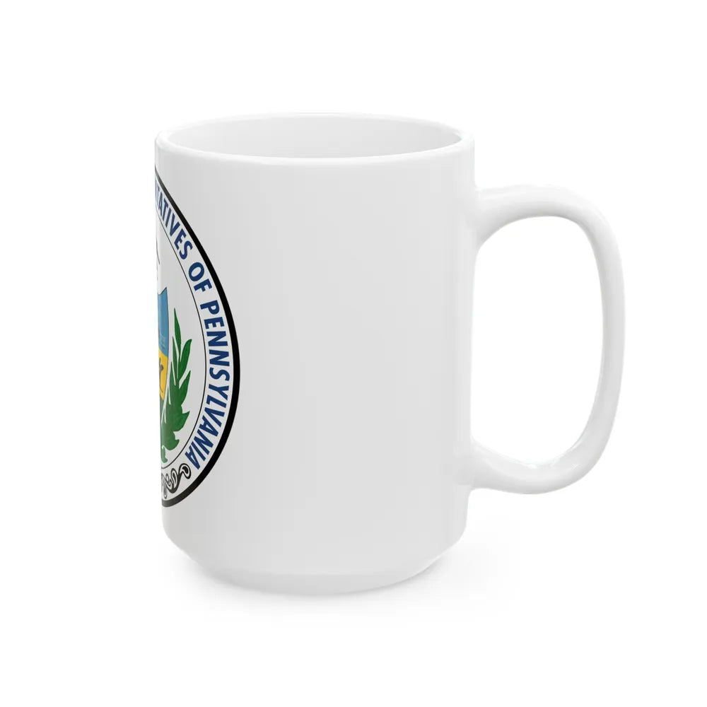 Seal of the Pennsylvania House of Representatives - White Coffee Mug-Go Mug Yourself