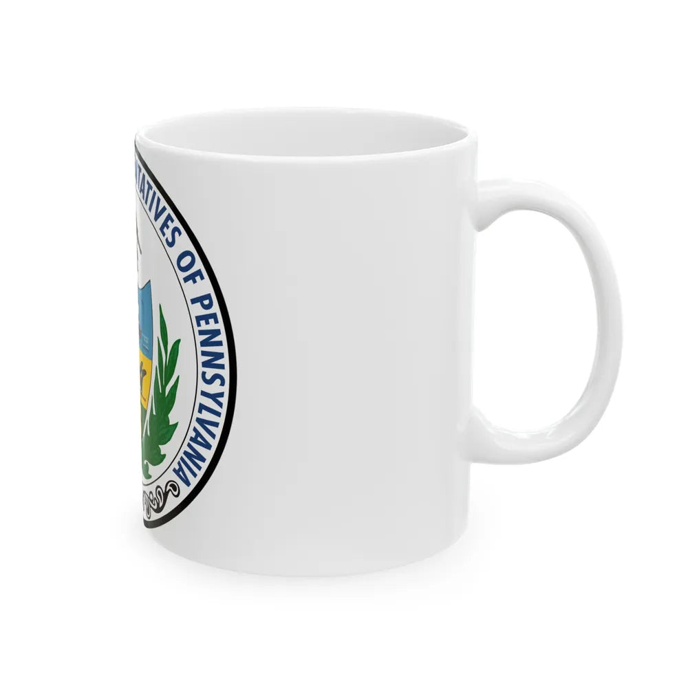 Seal of the Pennsylvania House of Representatives - White Coffee Mug-Go Mug Yourself