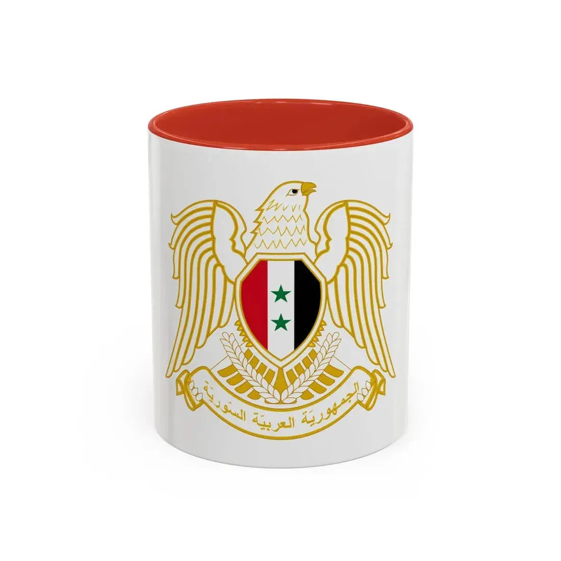 Seal of the People's Assembly of Syria - Accent Coffee Mug 11oz Red - Go Mug Yourself