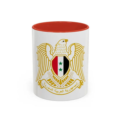 Seal of the People's Assembly of Syria - Accent Coffee Mug 11oz Red - Go Mug Yourself