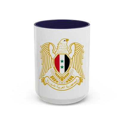 Seal of the People's Assembly of Syria - Accent Coffee Mug 15oz Navy - Go Mug Yourself