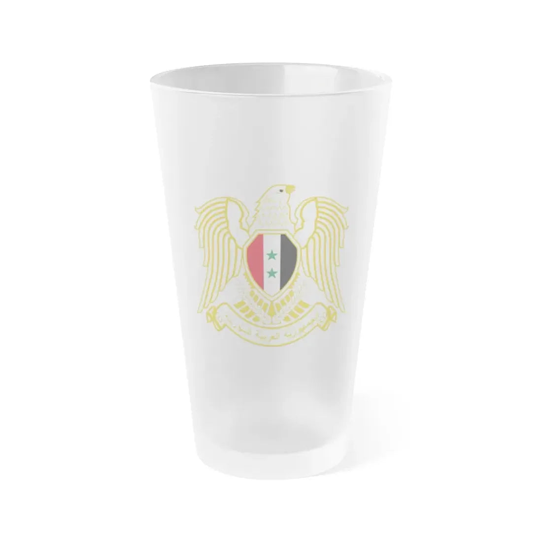 Seal of the People's Assembly of Syria - Frosted Pint Glass 16oz 16oz Frosted - Go Mug Yourself