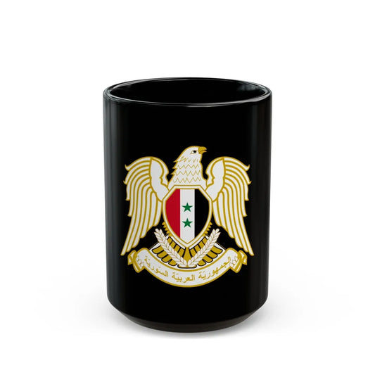 Seal of the People's Assembly of Syria - Black Coffee Mug-15oz-Go Mug Yourself