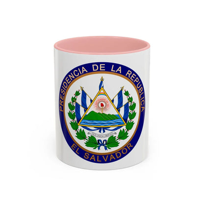 Seal of the President of El Salvador - Accent Coffee Mug 11oz Pink - Go Mug Yourself