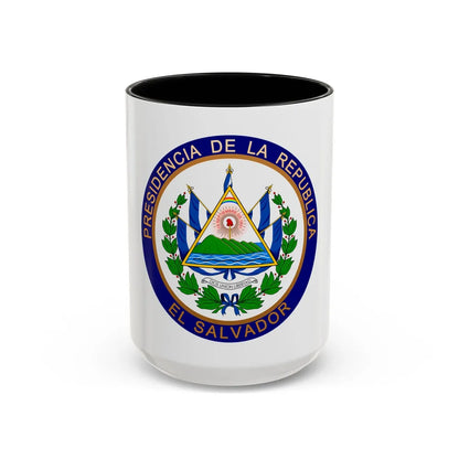 Seal of the President of El Salvador - Accent Coffee Mug 15oz Black - Go Mug Yourself