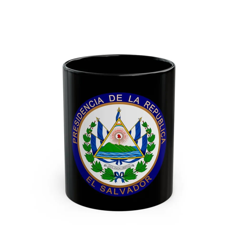 Seal of the President of El Salvador - Black Coffee Mug-11oz-Go Mug Yourself