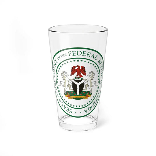 Seal of the President of Nigeria (Niger) (Coat of Arms) Pint Glass 16oz 16oz - Go Mug Yourself