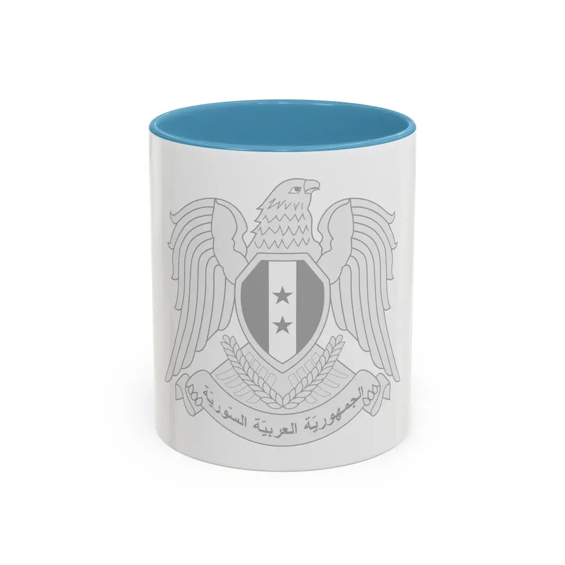 Seal of the President of Syria - Accent Coffee Mug 11oz Light Blue - Go Mug Yourself