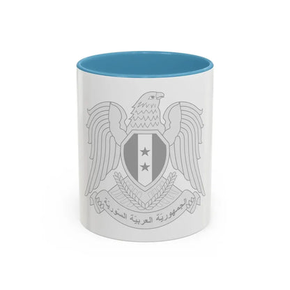 Seal of the President of Syria - Accent Coffee Mug 11oz Light Blue - Go Mug Yourself