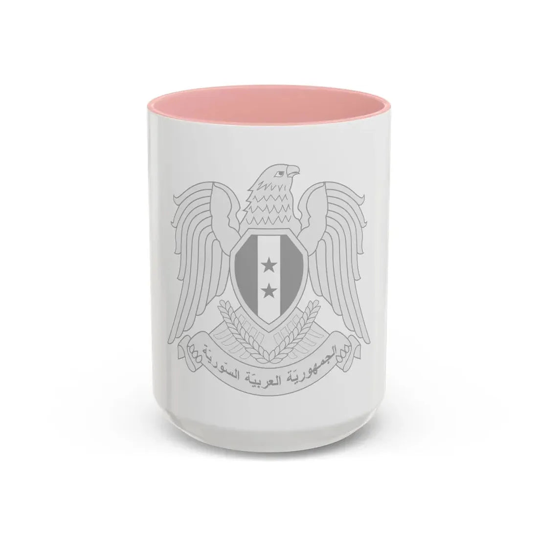 Seal of the President of Syria - Accent Coffee Mug 15oz Pink - Go Mug Yourself