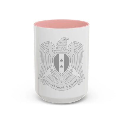 Seal of the President of Syria - Accent Coffee Mug 15oz Pink - Go Mug Yourself