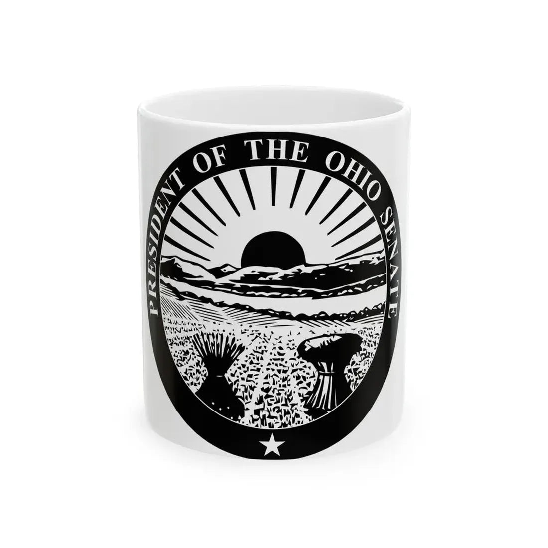 Seal of the President of the Ohio Senate - White Coffee Mug 11oz - Go Mug Yourself