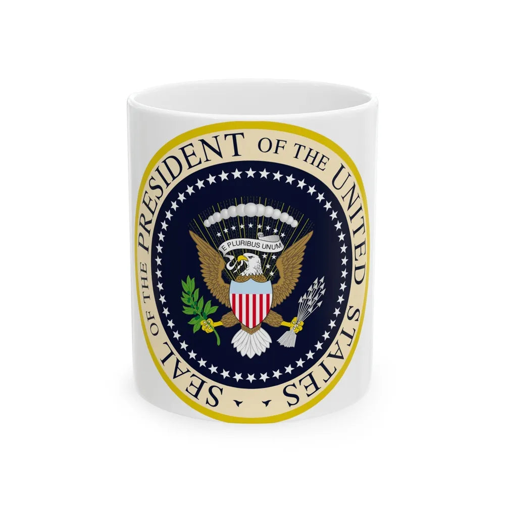 Seal of the President of the United States - White Coffee Mug-11oz-Go Mug Yourself