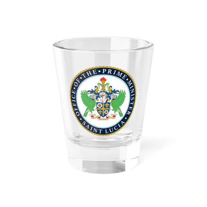 Seal of the Prime Minister of Saint Lucia (Saint Lucia) (Coat of Arms) Shot Glass 1.5oz 1.5oz - Go Mug Yourself