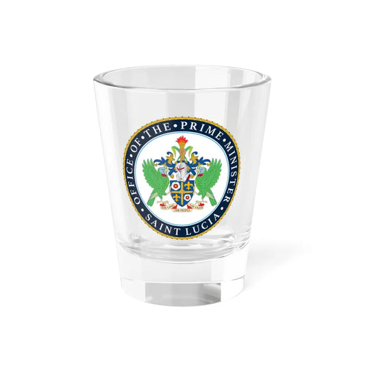 Seal of the Prime Minister of Saint Lucia (Saint Lucia) (Coat of Arms) Shot Glass 1.5oz 1.5oz - Go Mug Yourself
