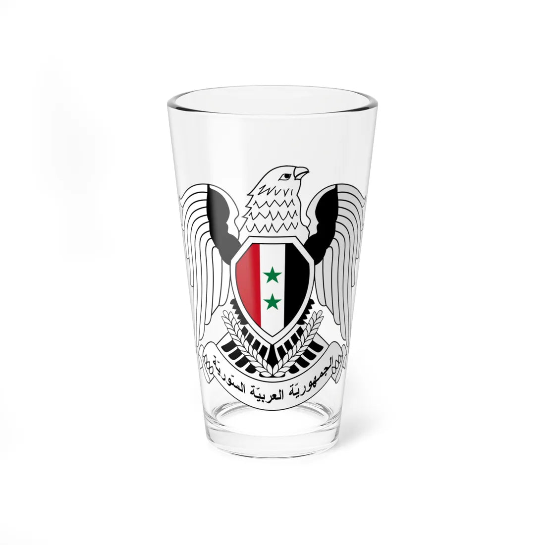 Seal of the Prime Minister of Syria 1980-2024 (Syria) (Coat of Arms) Pint Glass 16oz 16oz - Go Mug Yourself