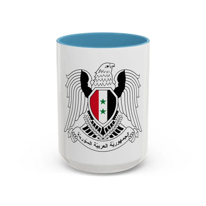 Seal of the Prime Minister of Syria - Accent Coffee Mug 15oz Light Blue - Go Mug Yourself