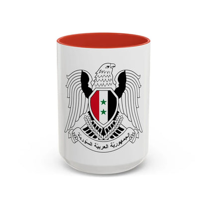 Seal of the Prime Minister of Syria - Accent Coffee Mug 15oz Red - Go Mug Yourself