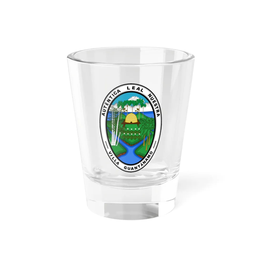 Seal of the Province of Guantánamo Cuba (Cuba) (Coat of Arms) Shot Glass 1.5oz 1.5oz - Go Mug Yourself