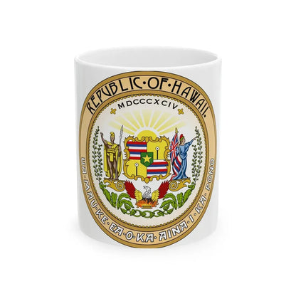 Seal of the Republic of Hawaii - White Coffee Mug 11oz - Go Mug Yourself