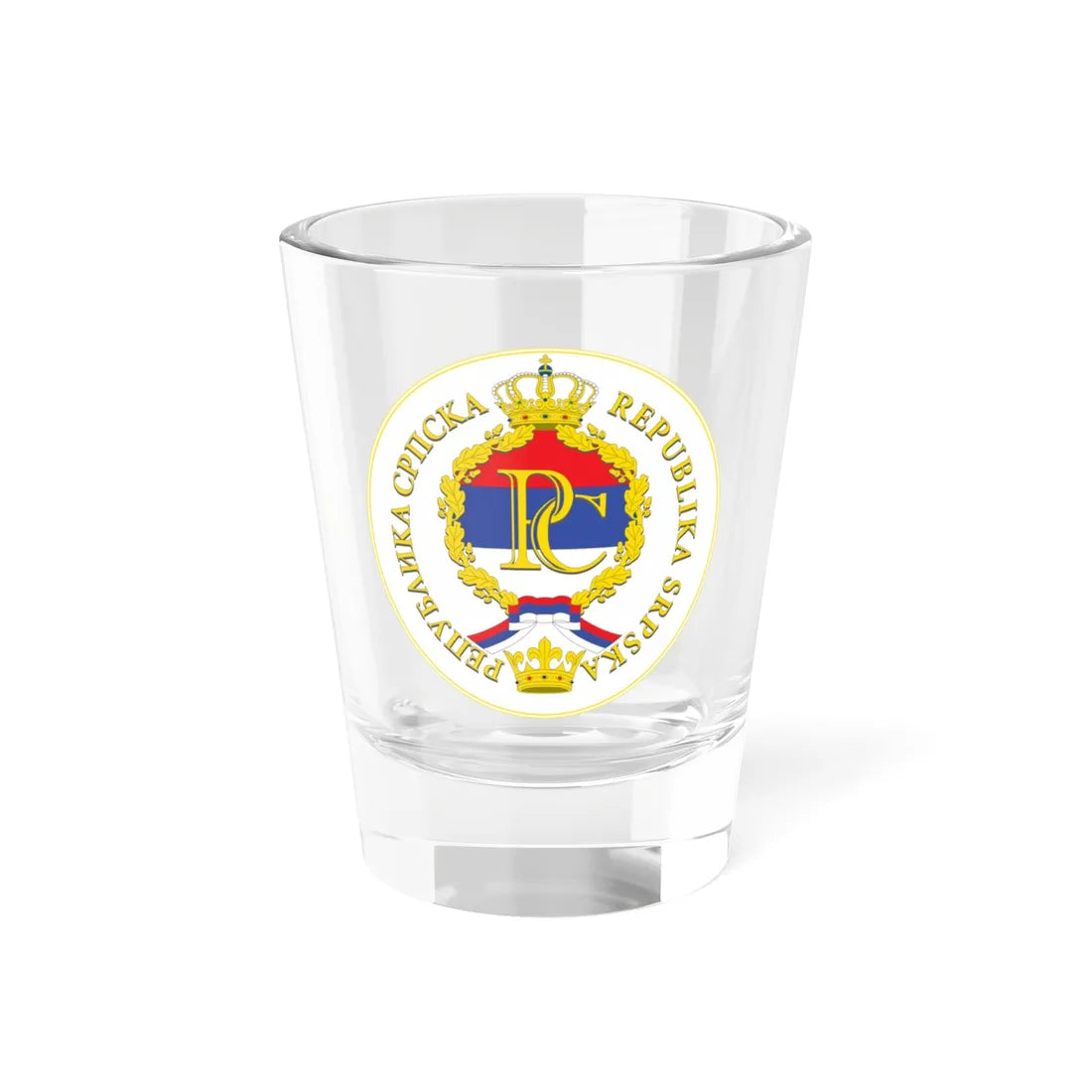 Seal of the Republika Srpska (Bosnia and Herzegovina) (Coat of Arms) Shot Glass 1.5oz 1.5oz - Go Mug Yourself