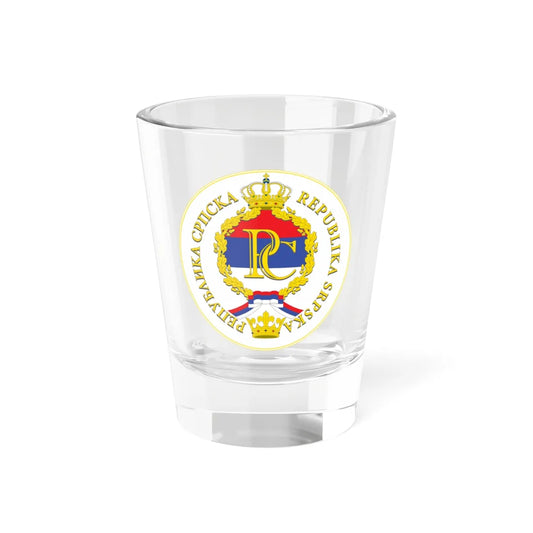 Seal of the Republika Srpska (Bosnia and Herzegovina) (Coat of Arms) Shot Glass 1.5oz 1.5oz - Go Mug Yourself