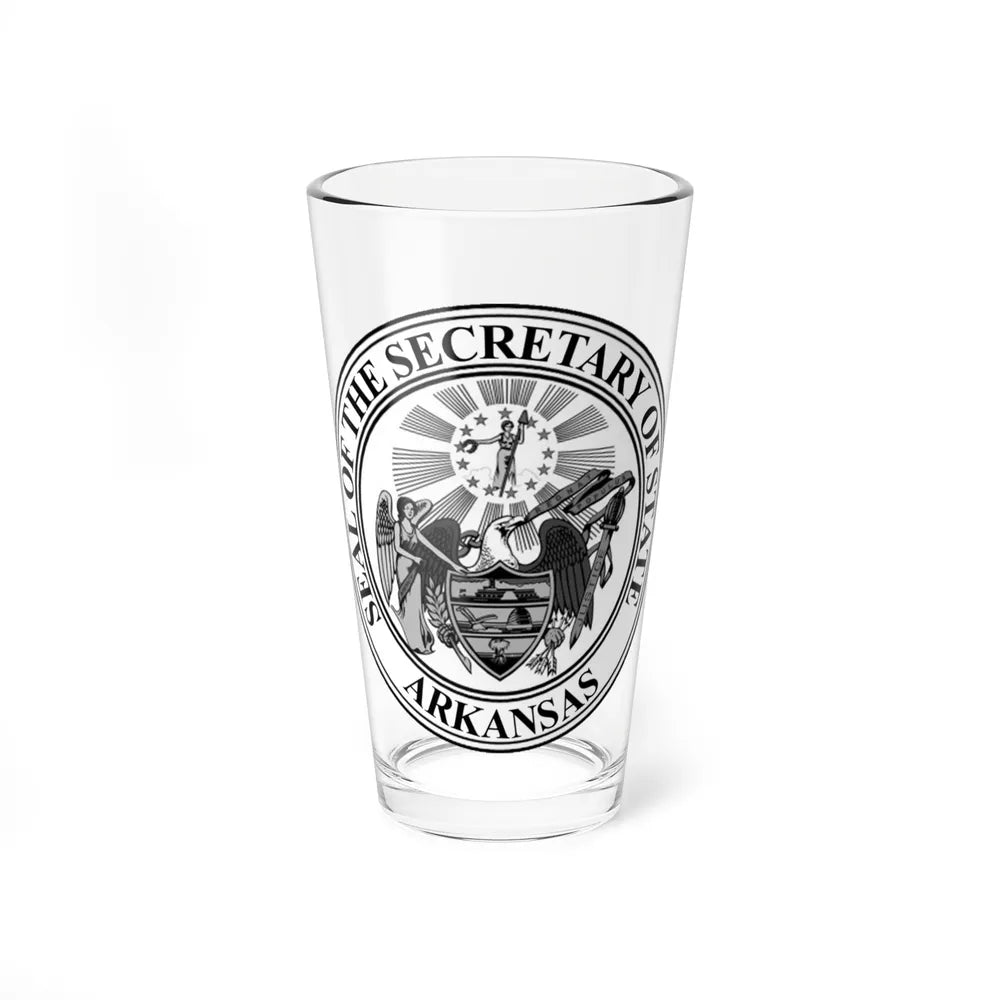 Seal of the Secretary of State of Arkansas - Pint Glass 16oz-16oz-Go Mug Yourself