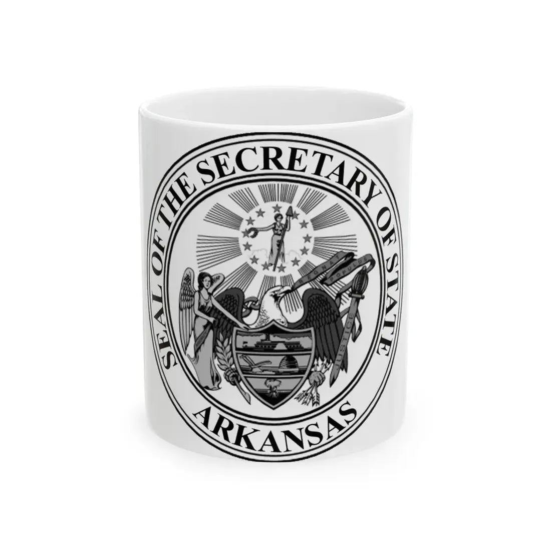 Seal of the Secretary of State of Arkansas - White Coffee Mug 11oz - Go Mug Yourself