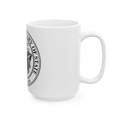 Seal of the Secretary of State of Arkansas - White Coffee Mug-Go Mug Yourself