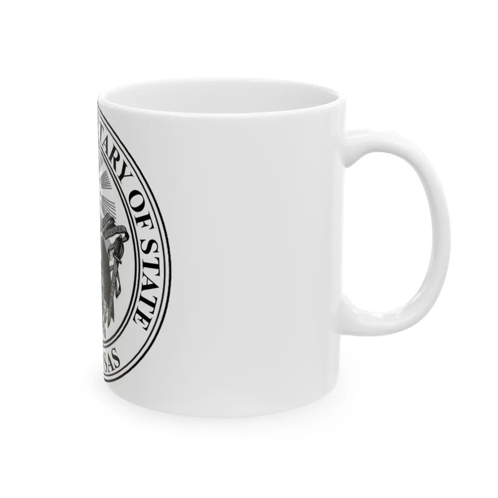 Seal of the Secretary of State of Arkansas - White Coffee Mug-Go Mug Yourself