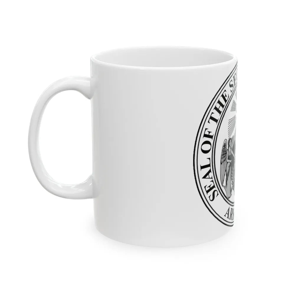 Seal of the Secretary of State of Arkansas - White Coffee Mug-Go Mug Yourself