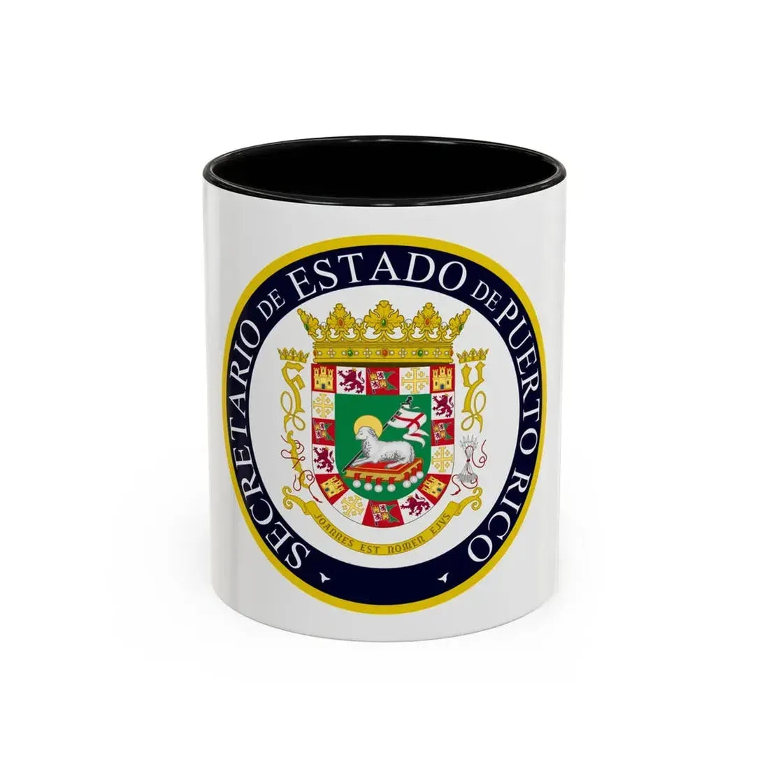 Seal of the Secretary of State of Puerto Rico - Accent Coffee Mug 11oz Black - Go Mug Yourself