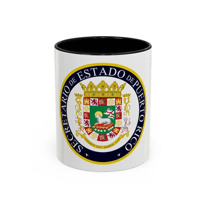 Seal of the Secretary of State of Puerto Rico - Accent Coffee Mug 11oz Black - Go Mug Yourself