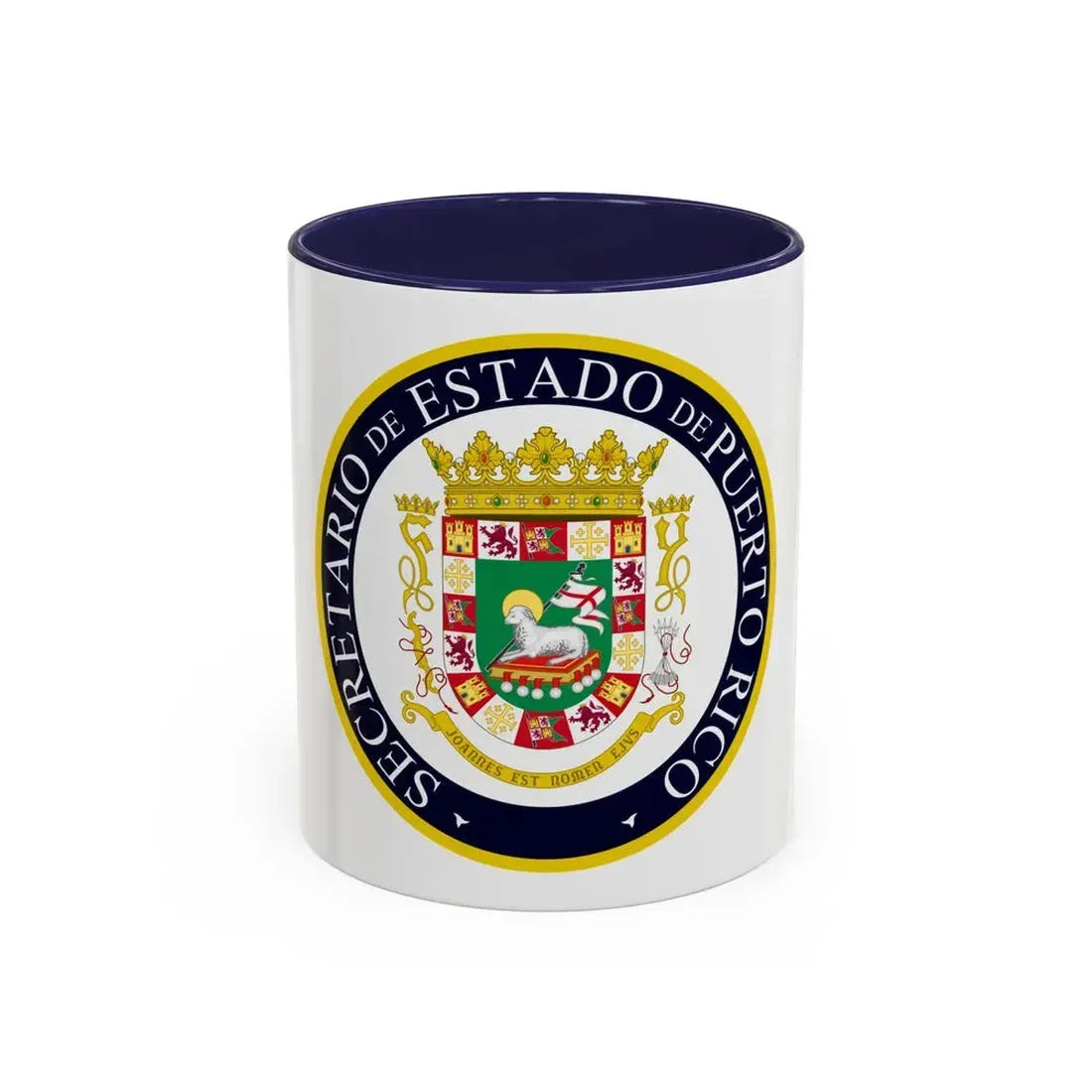 Seal of the Secretary of State of Puerto Rico - Accent Coffee Mug 11oz Navy - Go Mug Yourself