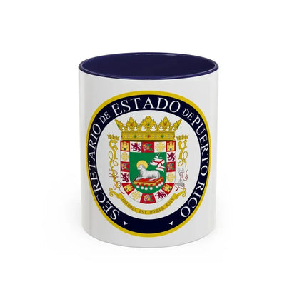 Seal of the Secretary of State of Puerto Rico - Accent Coffee Mug 11oz Navy - Go Mug Yourself