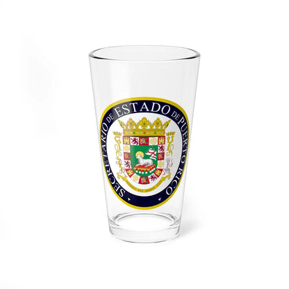 Seal of the Secretary of State of Puerto Rico - Pint Glass 16oz 16oz - Go Mug Yourself