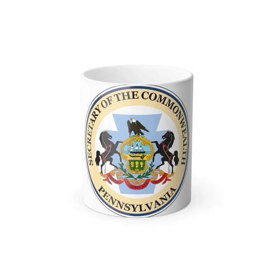 Seal of the Secretary of the Commonwealth of Pennsylvania - Color Changing Coffee Mug 11oz - Go Mug Yourself