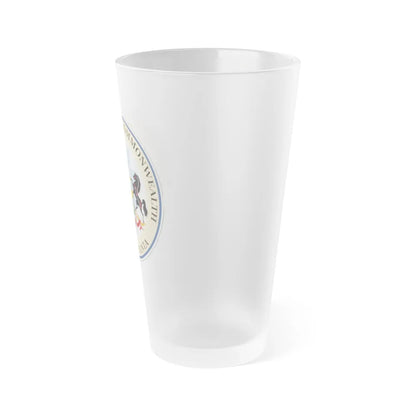 Seal of the Secretary of the Commonwealth of Pennsylvania - Frosted Pint Glass 16oz-Go Mug Yourself