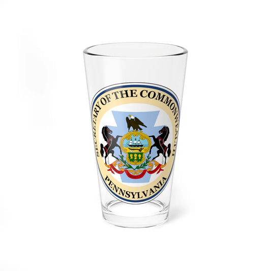 Seal of the Secretary of the Commonwealth of Pennsylvania - Pint Glass 16oz-16oz-Go Mug Yourself