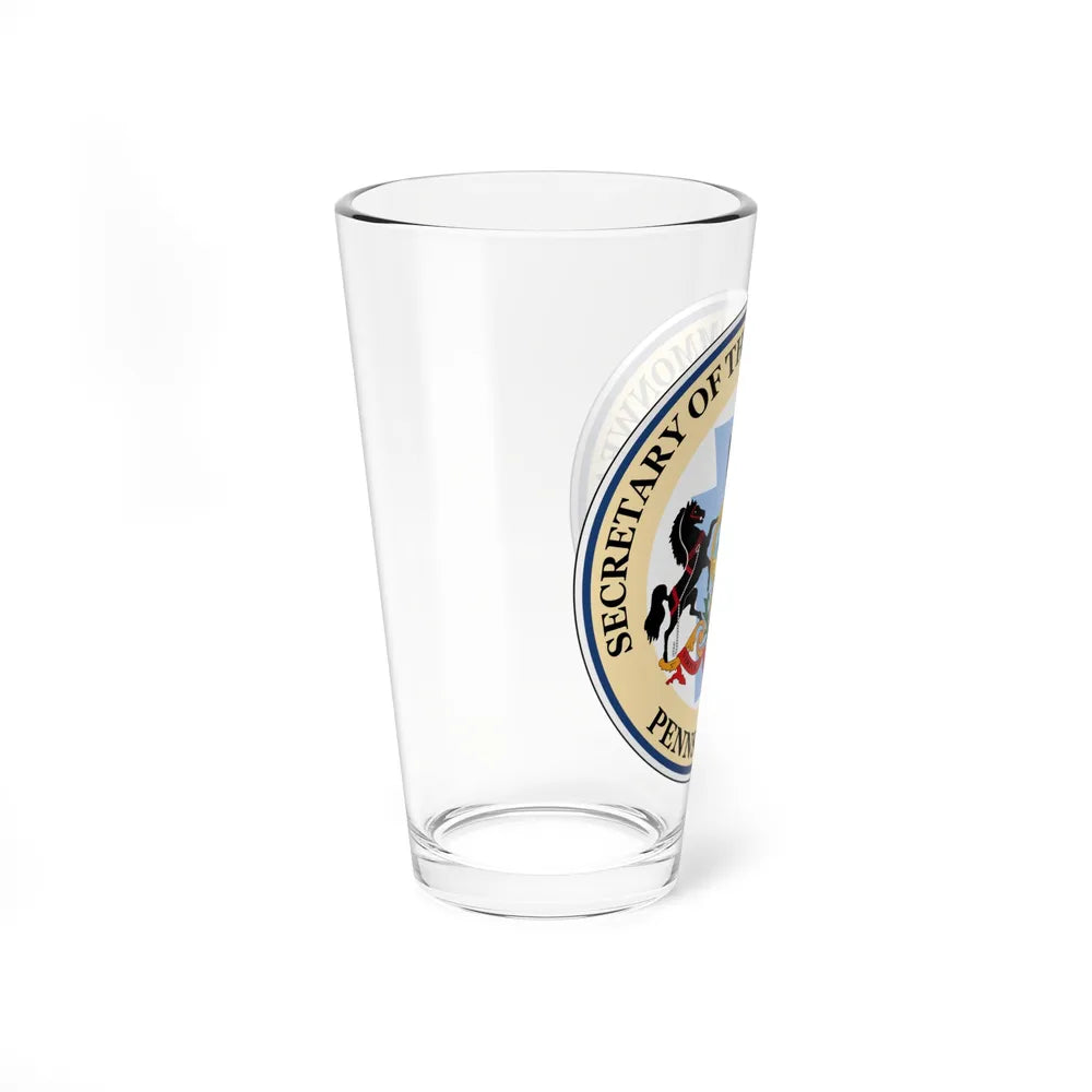 Seal of the Secretary of the Commonwealth of Pennsylvania - Pint Glass 16oz-Go Mug Yourself